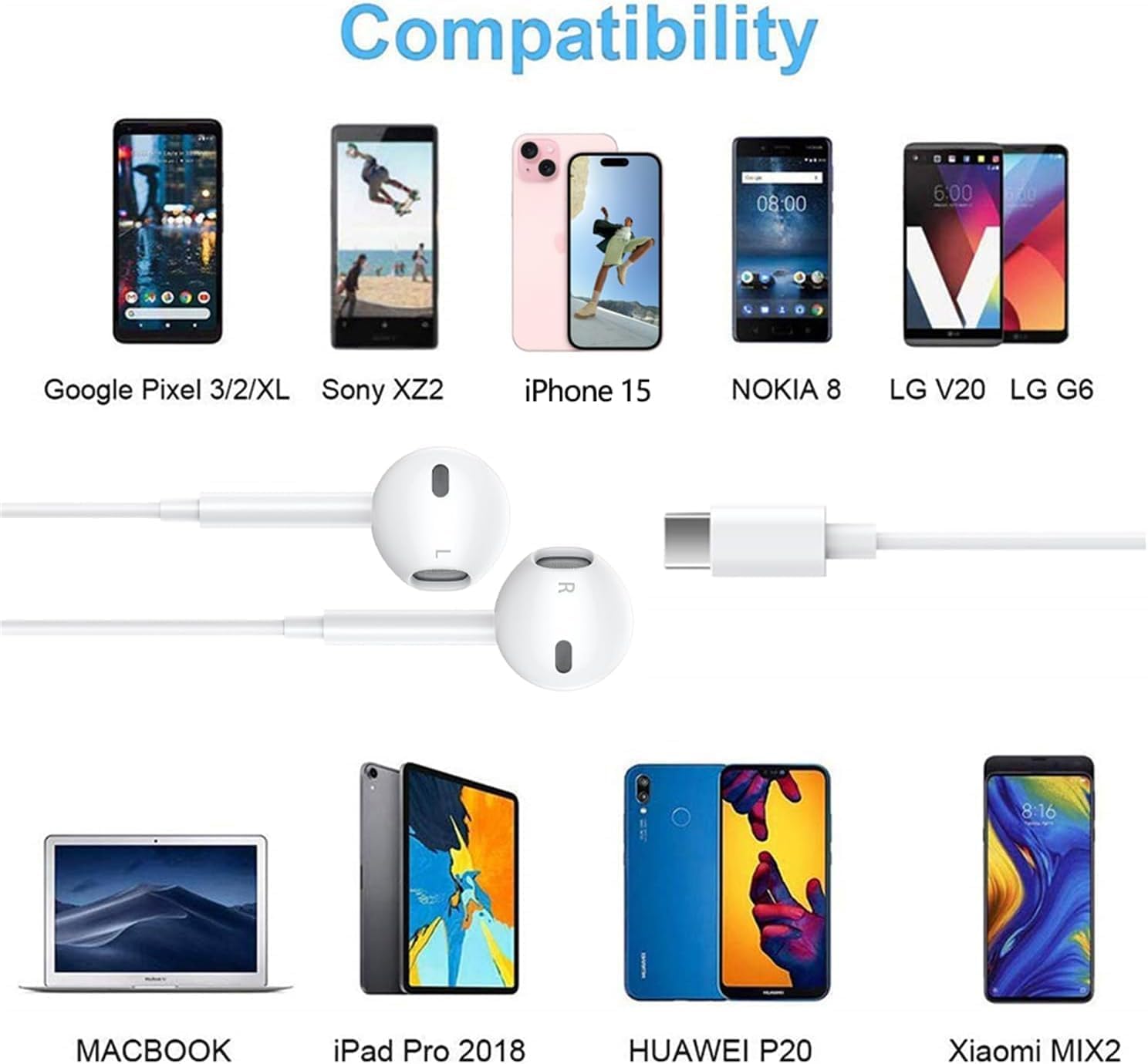 Écouteurs intra-auriculaires filaires Lightning avec boutons de volume et micro Écouteurs intra-auriculaires filaires Lightning avec boutons de volume et micro